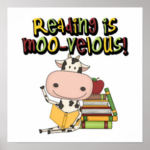 Pôster A leitura é MOO-velous