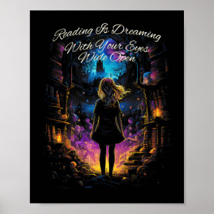 Poster A Leitura Sonha Com Seu Livro De Cotações Aberto