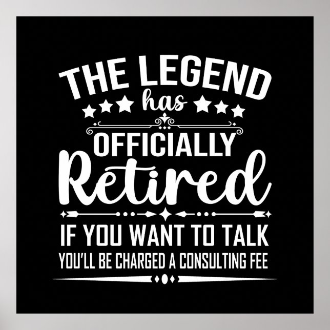 Poster A lenda aposentou oficialmente a aposentadoria fuu (Frente)