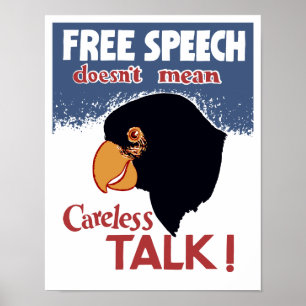 Poster A liberdade de expressão não significa a convers