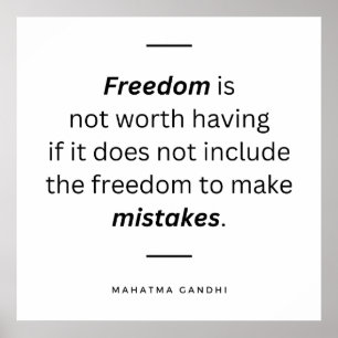 Poster A liberdade deve incluir a liberdade de cometer er