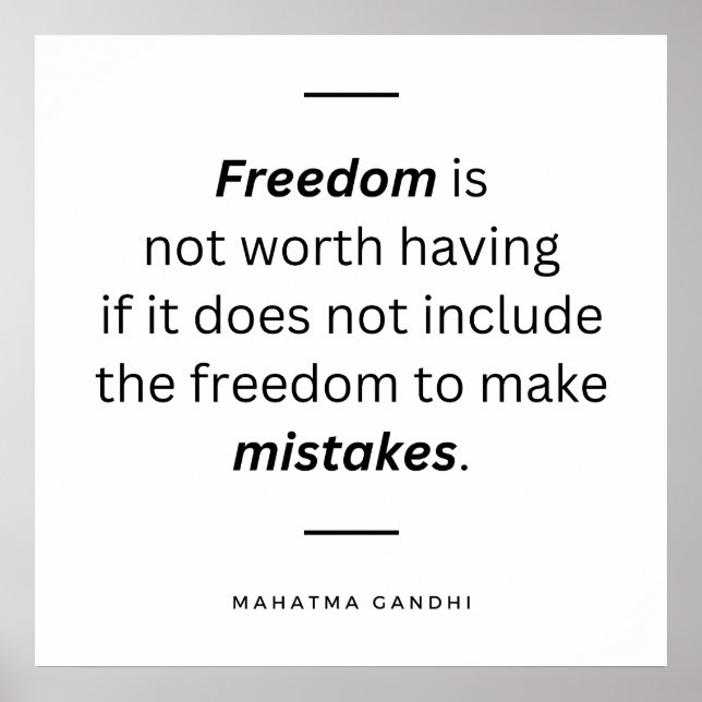 Poster A liberdade deve incluir a liberdade de cometer er (Frente)