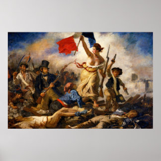 Poster A Liberdade Liderando o Povo por Eugène Delacroix