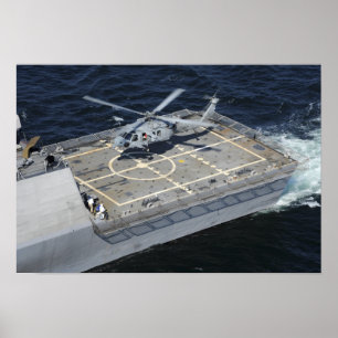 Poster A liberdade litoral de USS do navio de combate