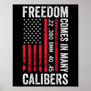 Poster A Liberdade Vem Em Muitos Calibres - Divertida Pró