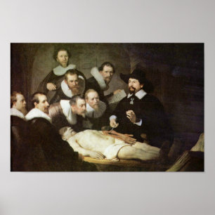Poster A lição da anatomia do Dr. Nicolaes Tulp.