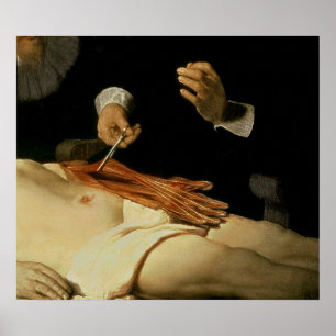 Pôster A lição da anatomia do Dr. Nicolaes Tulp, 1632