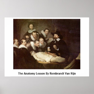 Pôster A lição da anatomia por Rembrandt Van Rijn