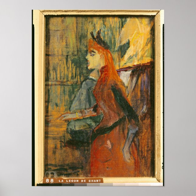 Pôster A lição de cantar, 1882 (Frente)