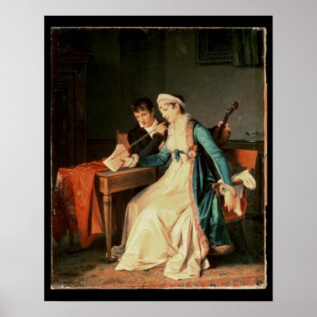 Pôster A lição de música, 1790 (Frente)