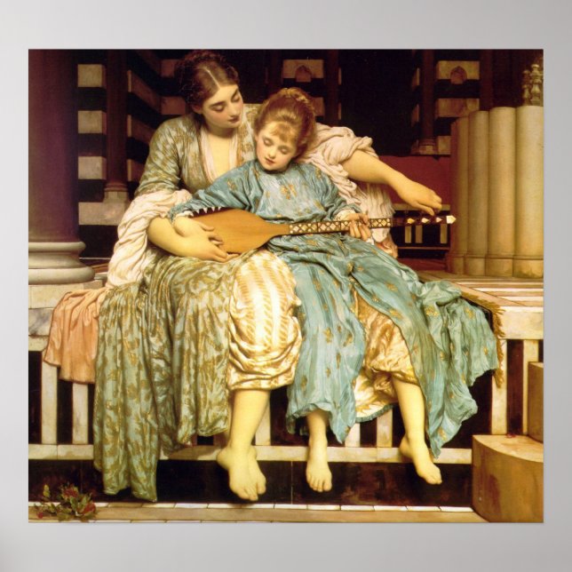 Pôster A lição de música de Frederic Leighton (Frente)
