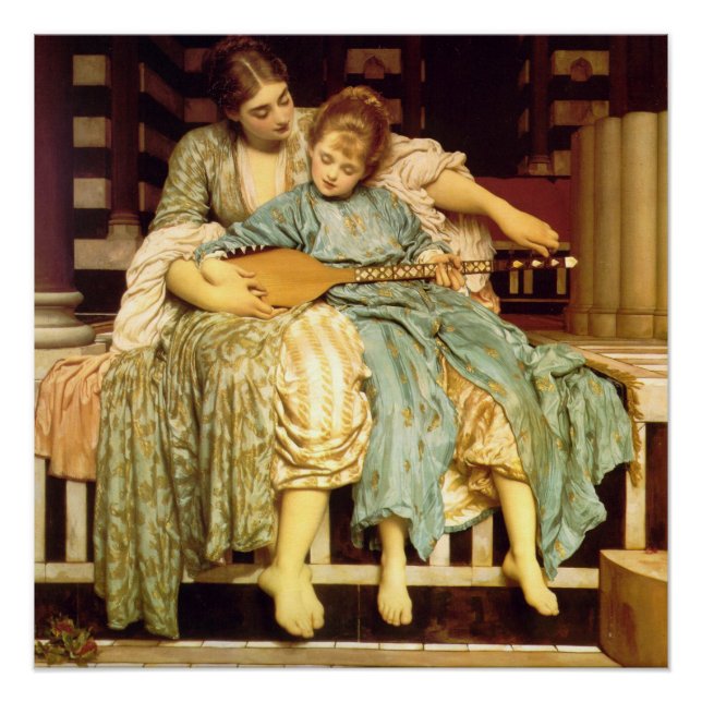 Pôster A lição de música Frederic Leighton Glossy (Frente)