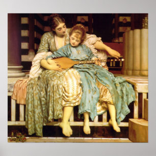 Pôster A lição de música por Frederic Leighton