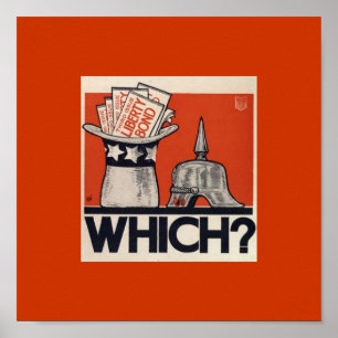 Pôster A ligação da liberdade do vintage WW1 pergunta