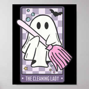 Poster A Limpeza Lady Tarot Card Halloween