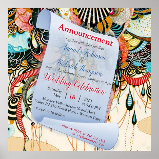 Poster A linguagem da luz - Arte rabiscada (Frente)