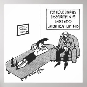 Poster A lista de tarifas do psiquiatra