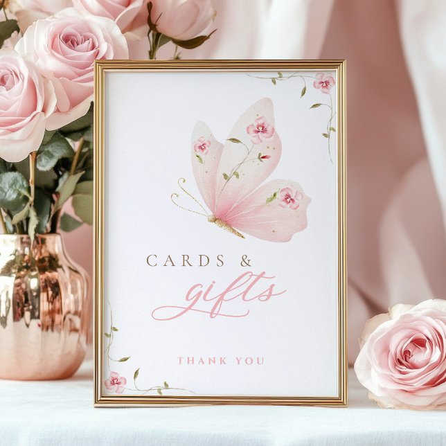 Poster A Little Butterfly Cards & Gifts Table Sign (Criador carregado)