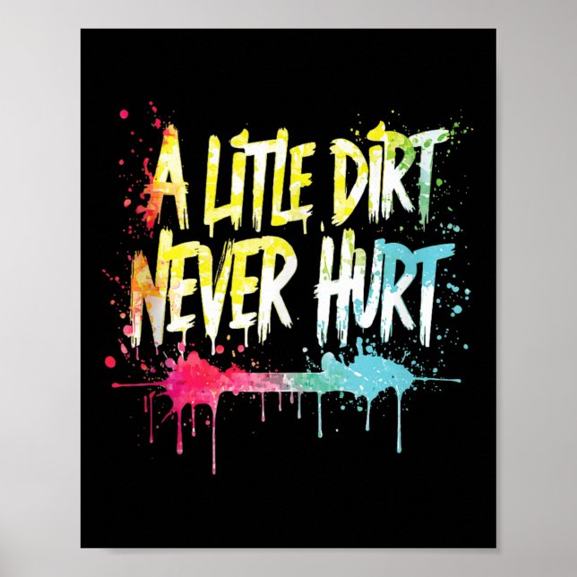 Poster A Little Dirt Never Hurt V1 Mudder Trail Running A (Frente)