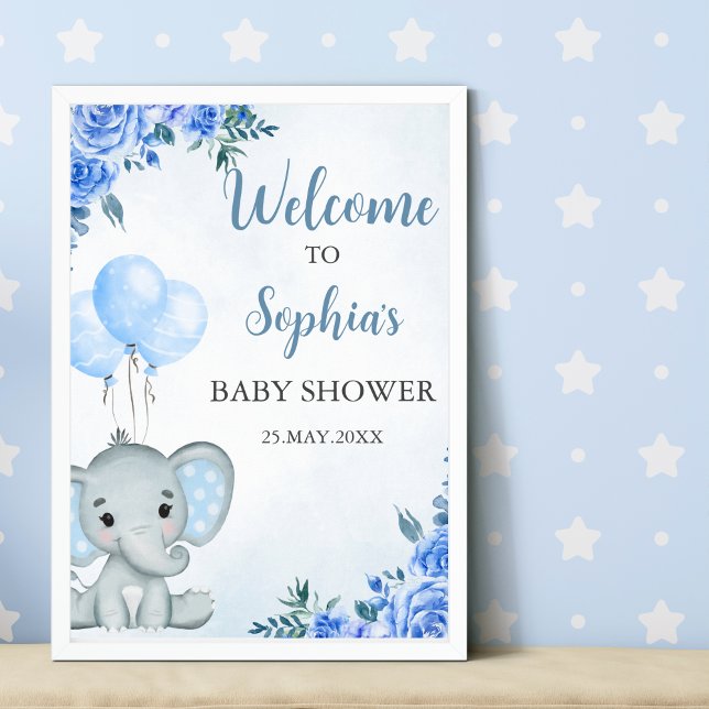 Poster A Little Peanut is on the Way, Baby Shower Boy (Criador carregado)