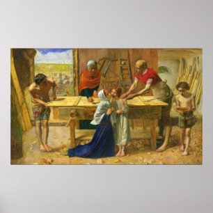 Poster A loja do carpinteiro por John Everett Millais