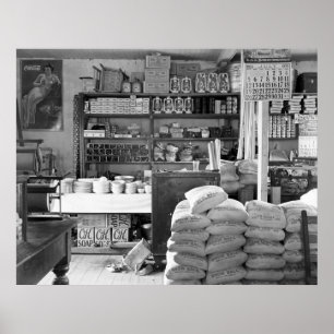 Poster A loja geral, Moundville, Alabama: 1936