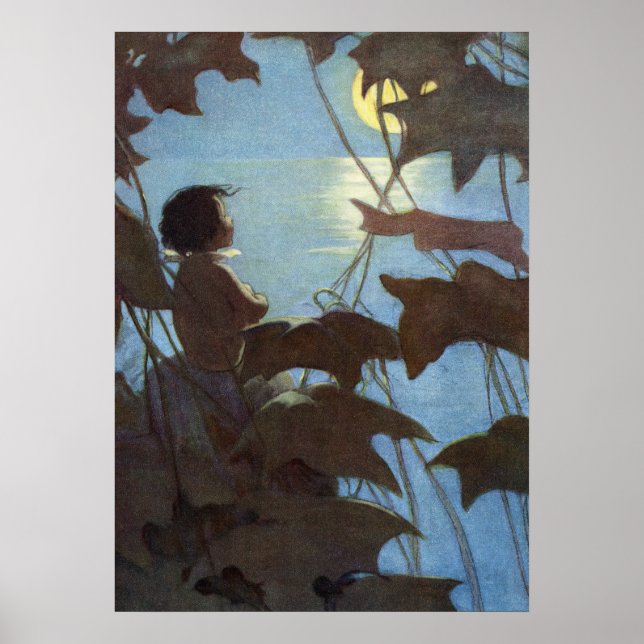 Pôster A Lua Amarela Ampla por Jessie Willcox Smith (Frente)