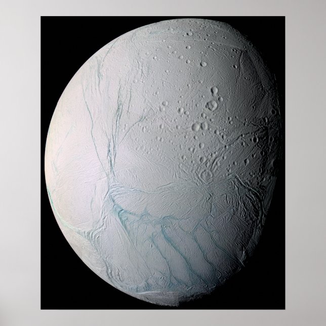 Poster A lua de Saturno Enceladus 3 (Frente)