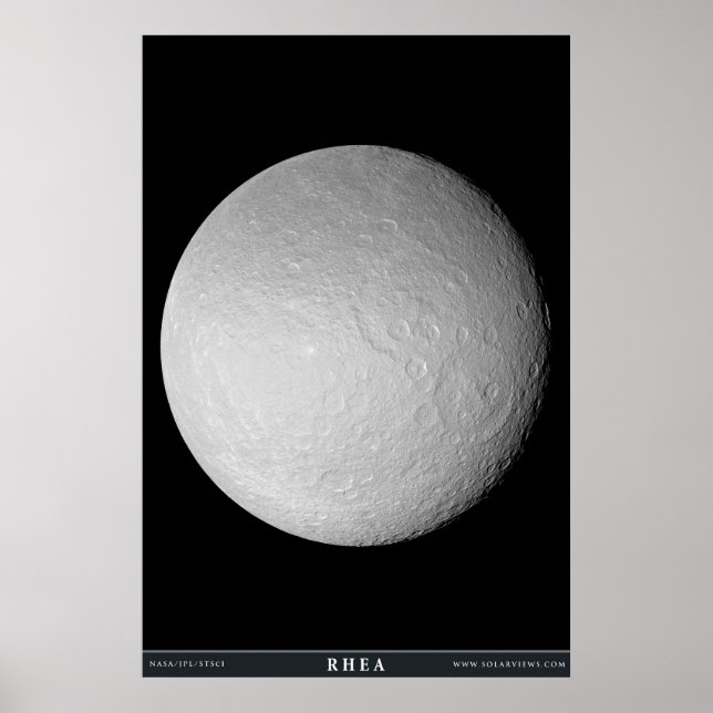 Pôster A lua de Saturno Rhea (Frente)