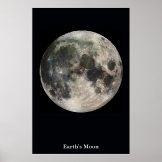 Pôster A Lua em um Campo de Preto