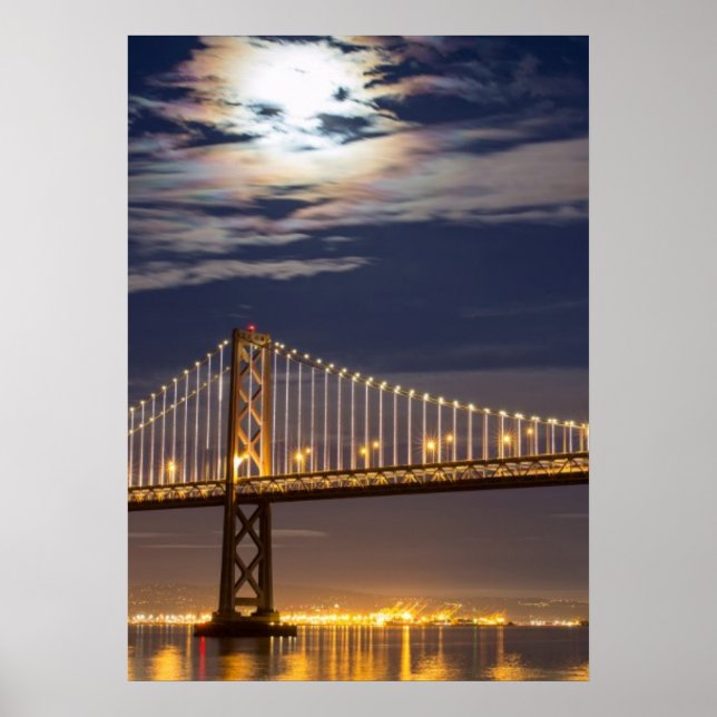 Pôster A lua esta noite sobre a ponte de Bay (Frente)