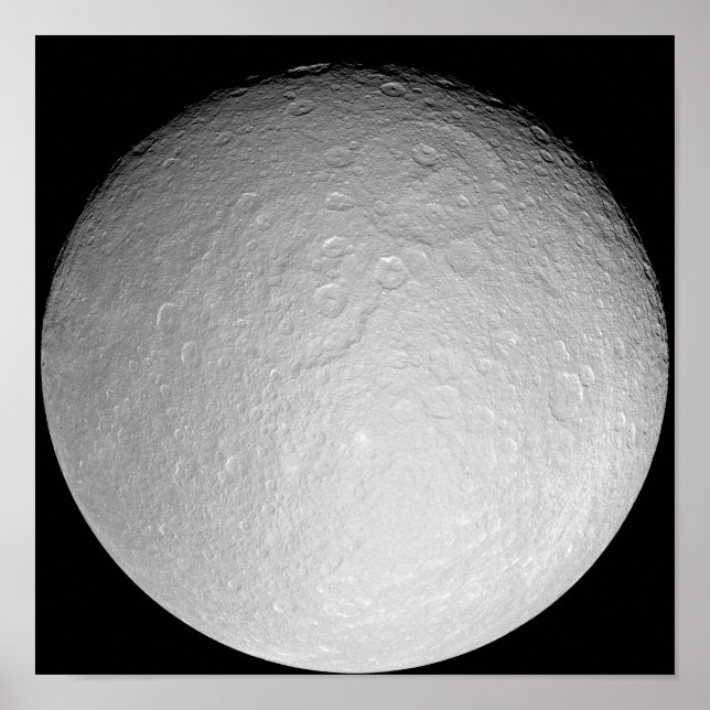 Poster A lua gelada de Saturno Rhea (Frente)