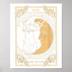 Poster A Lua Tarot Xvii Inspirou A Bruxa Negra Hat