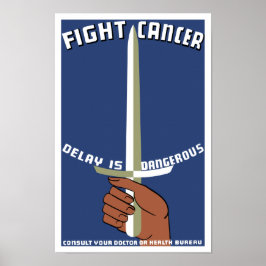 Poster A Luta Contra O Atraso Do Cancer É Perigosa — WPA