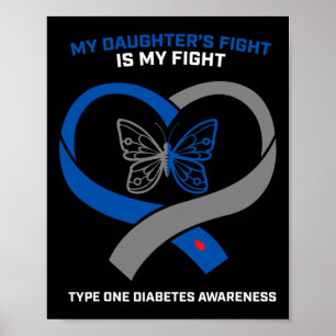 Poster A Luta da Minha Filha É A Minha Luta Diabética Tip
