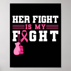 Poster A Luta Dela É A Minha Luta Com As Luvas De Boxim