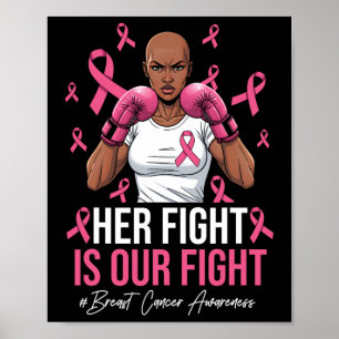 Poster A Luta Dela É A Nossa Luta Contra O Cancer De Mama