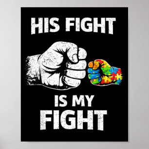 Poster A luta dele é a minha luta Apoio ao Pai Autista Co