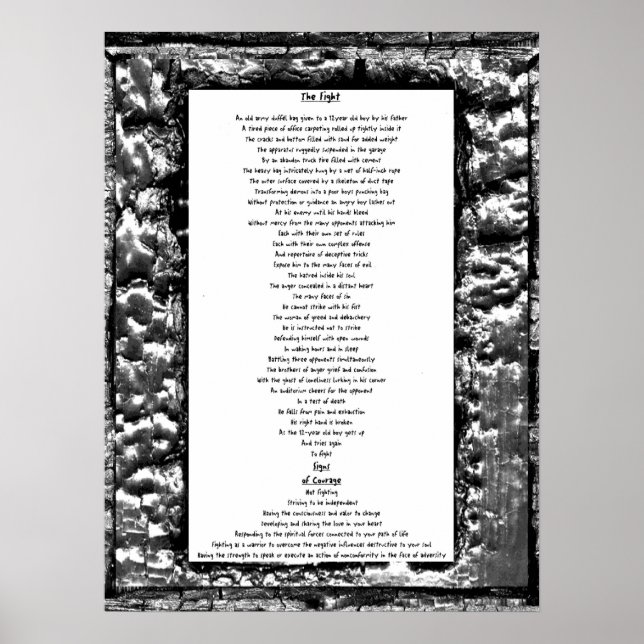 Poster A luta e os sinais de coragem (Frente)