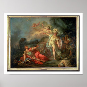 Pôster A luta entre Marte e Minerva, 1771 (óleo em c