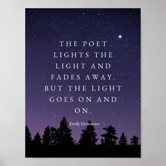 Poster A Luz Acende - Emily Dickinson (Frente)