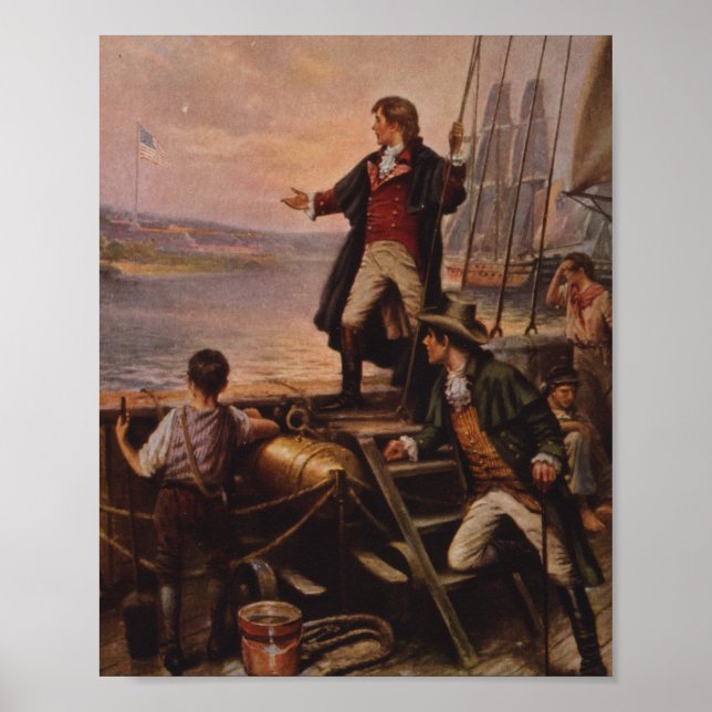 Poster A Luz da Bandeira Estrelada Edward Percy Moran (Frente)