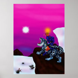 Poster A Luz da Esperança, pintura de fantasia de Natal