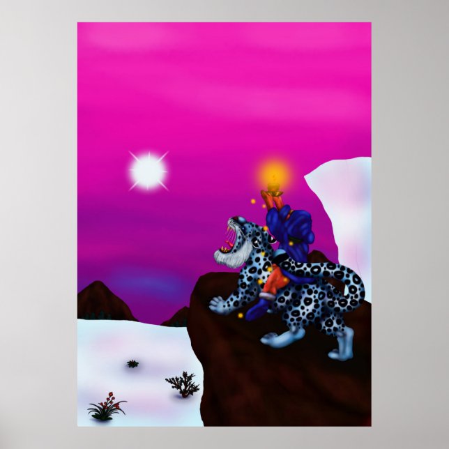 Poster A Luz da Esperança, pintura de fantasia de Natal (Frente)