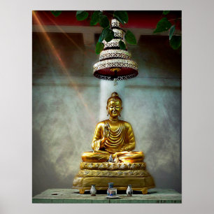 Poster A luz de brilho de Buddha
