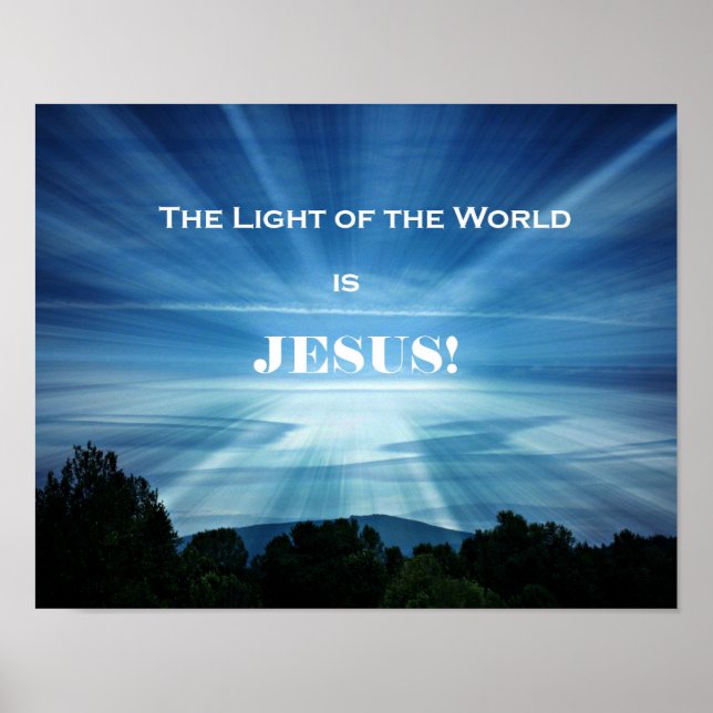 Poster A Luz do Mundo é Jesus. (Frente)