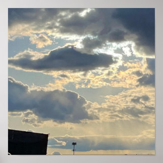 Poster A Luz Do Sol Atingindo As Nuvens
