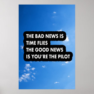 Poster A má notícia é que o tempo voa as boas notícias