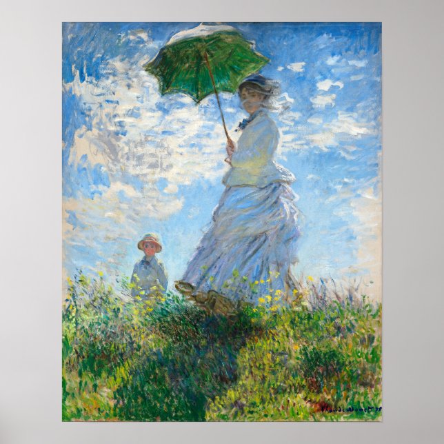 Poster A Madame Monet e o Filho de Claude Monet (Frente)