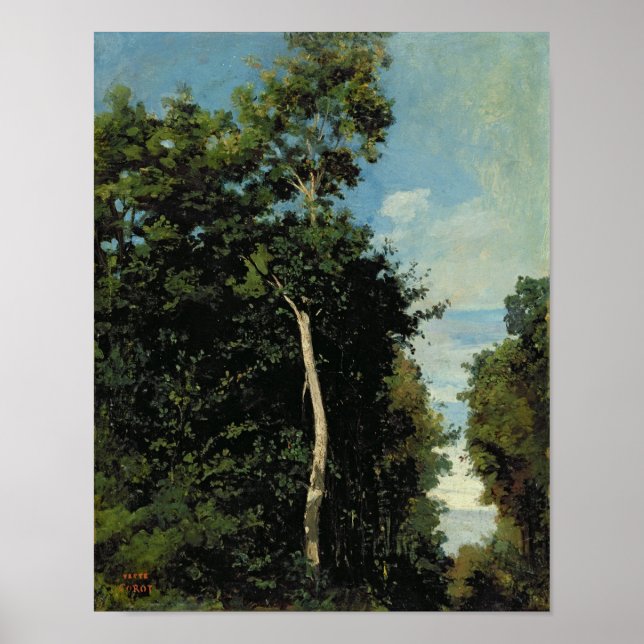 Pôster A madeira no Cote de Grace em Honfleur (Frente)